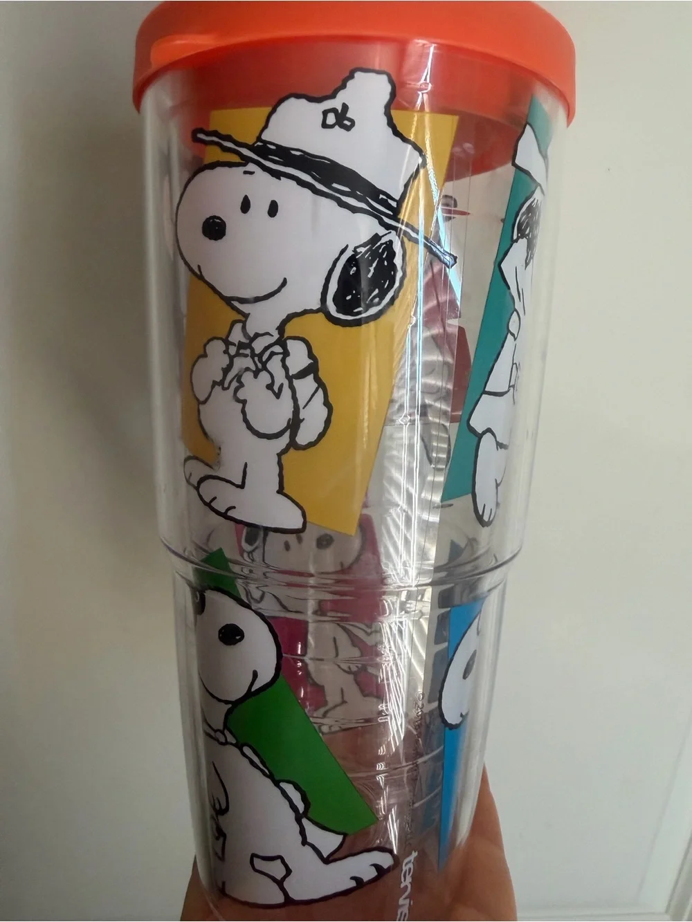 Official Peanuts Snoopy Joe cool Orange-Lid Travel Tumbler Licensed Drinkware